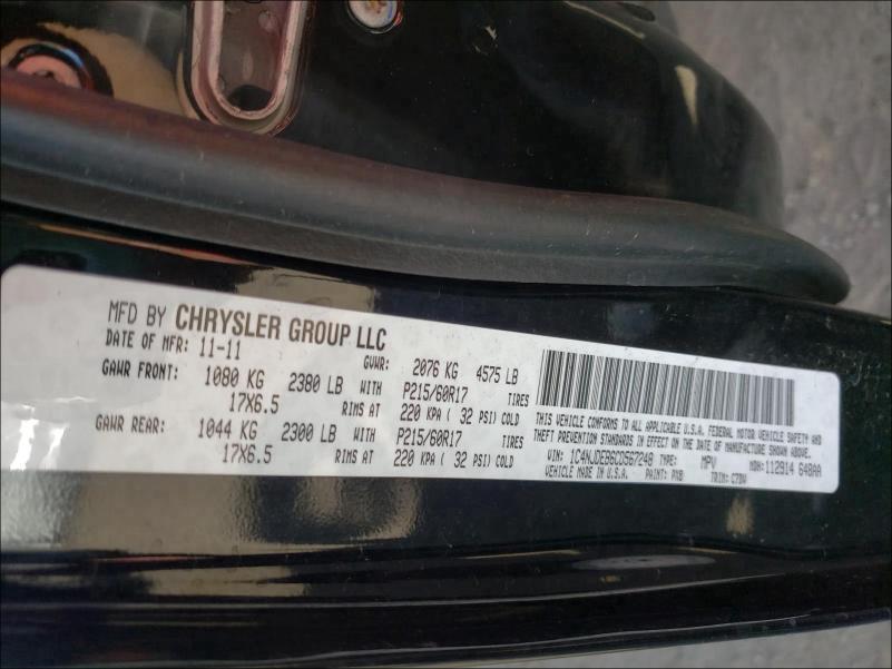 2012 JEEP COMPASS LA 1C4NJDEB6CD567248