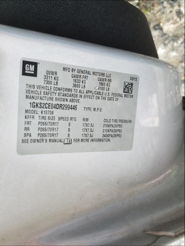 2013 GMC YUKON SLT 1GKS2CE04DR299446