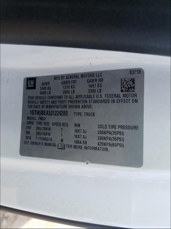 2018 GMC CANYON 1GTH5BEA3J1224280