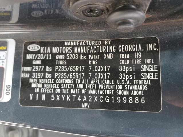 5XYKT4A2XCG199886 KIA Sorento Base
