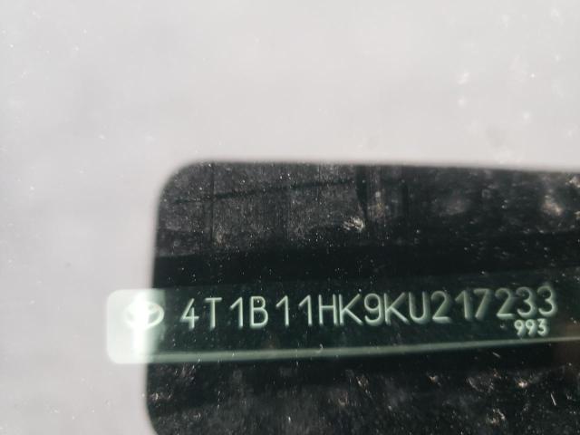2019 TOYOTA CAMRY L/LE 4T1B11HK9KU217233