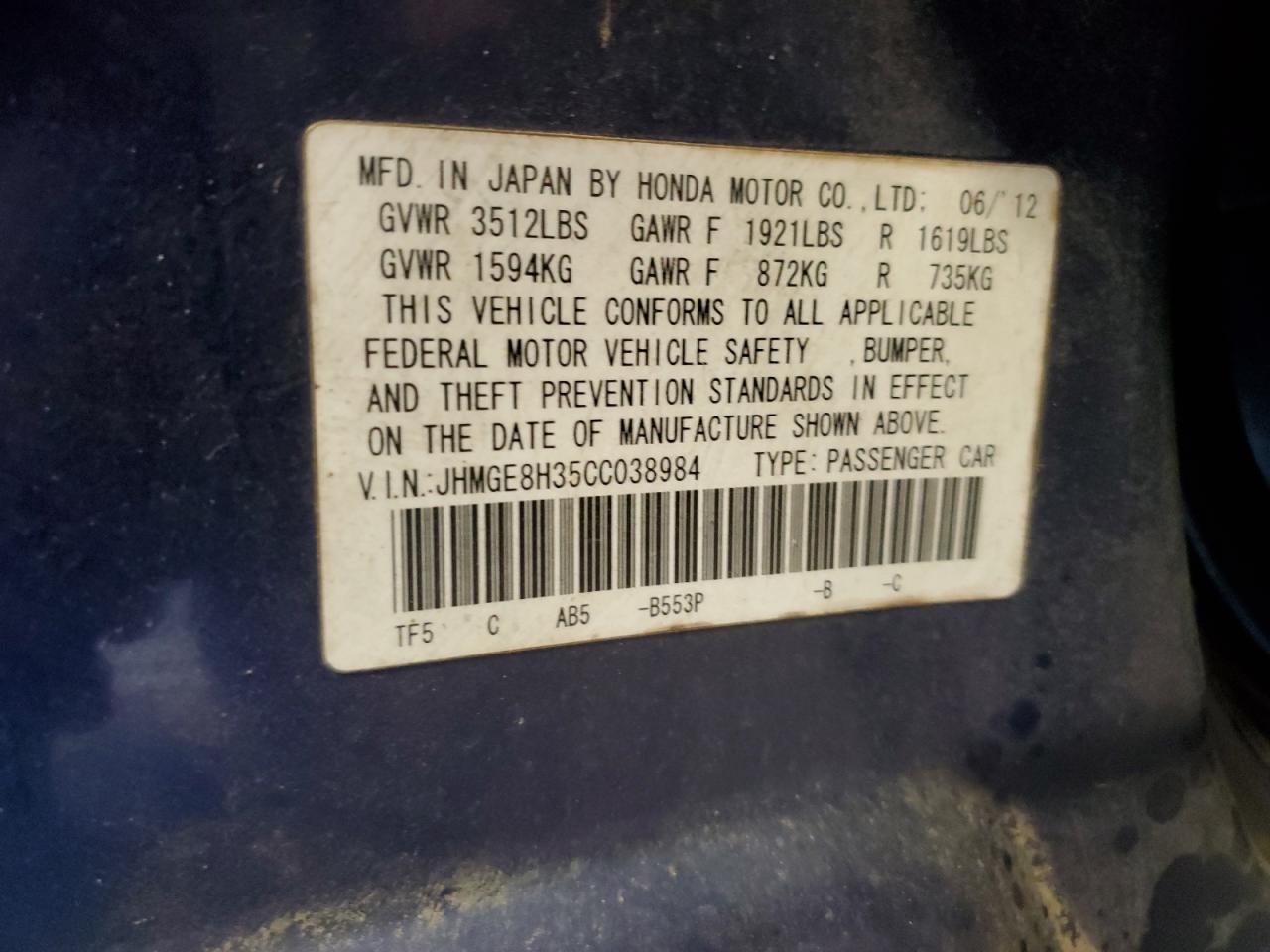 2012 Honda Fit - Image 12