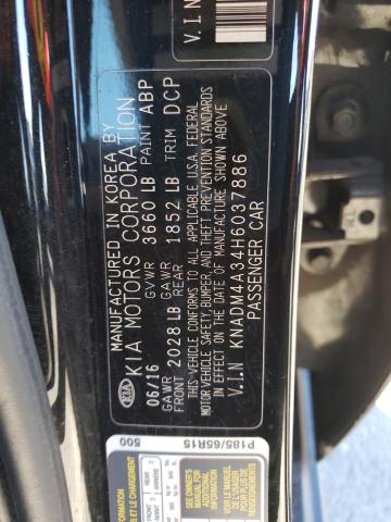 KNADM4A34H6037886 KIA RIO LX