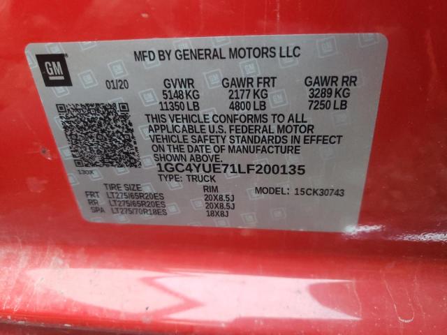 2020 CHEVROLET 3500 - 1GC4YUE71LF200135