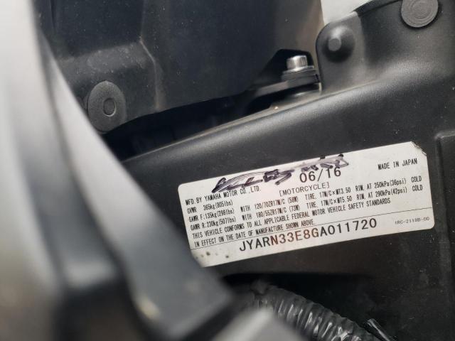 2016 YAMAHA FZ09 JYARN33E8GA011720