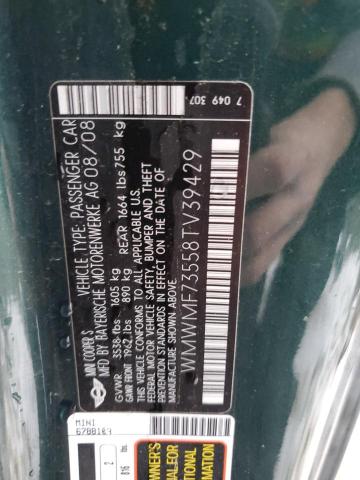 WMWMF73558TV39429 Mini COOPER S