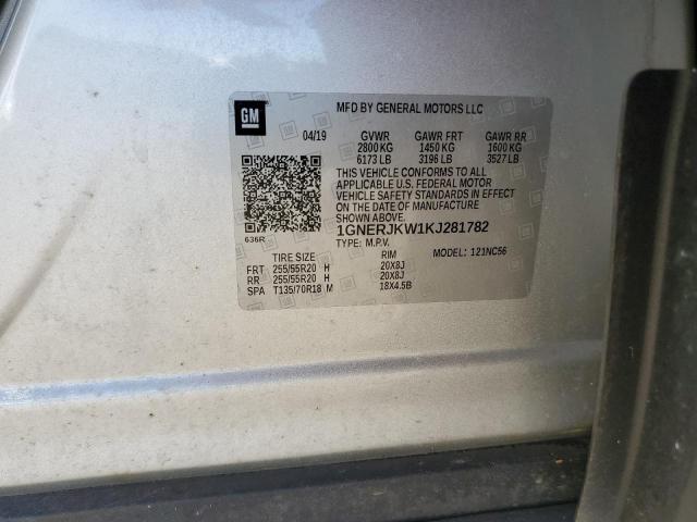 2019 CHEVROLET TRAVERSE R 1GNERJKW1KJ281782