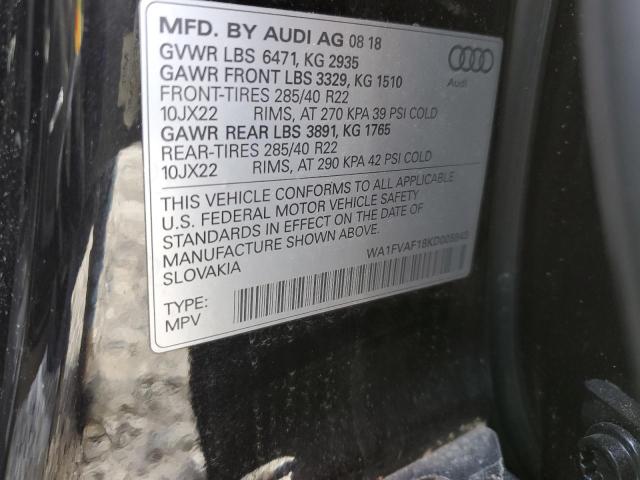 2019 AUDI Q8 PRESTIG WA1FVAF18KD005843