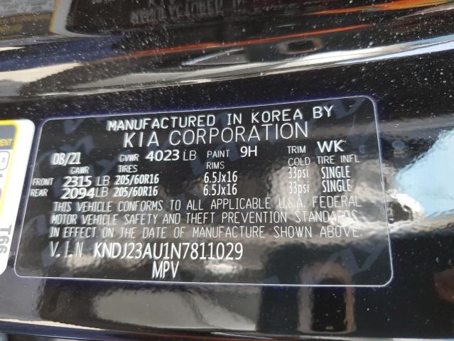 KNDJ23AU1N7811029 KIA SOUL LX