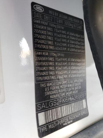 SALGS2FK6HA365651 Land Rover Range Rover Hse
