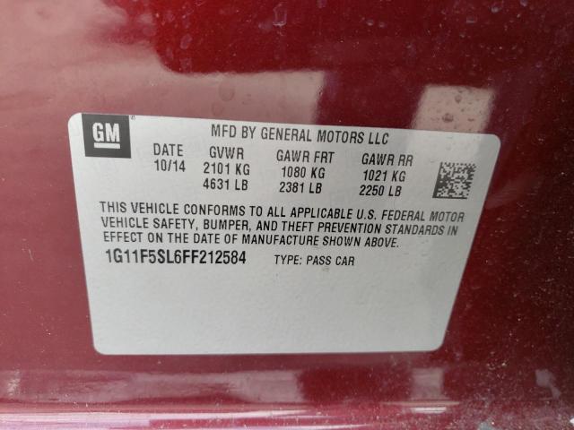 2015 CHEVROLET MALIBU LTZ - 1G11F5SL6FF212584