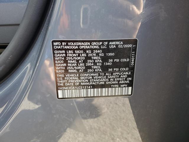 2020 VOLKSWAGEN ATLAS CROS - 1V2NE2CA1LC212141