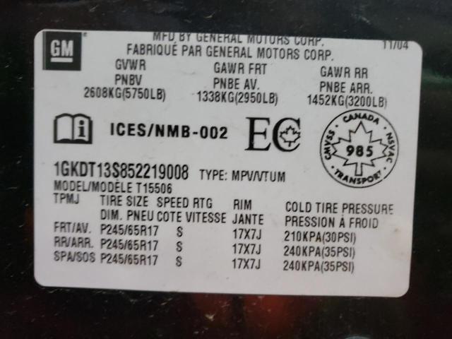 1GKDT13S852219008 GMC Envoy