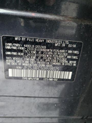 JF2SJAFC5GH538025 Subaru Forester 2.5i Premium