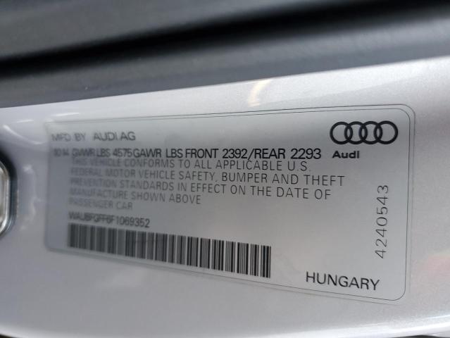 2015 AUDI S3 PREMIUM WAUBFGFF6F1069352