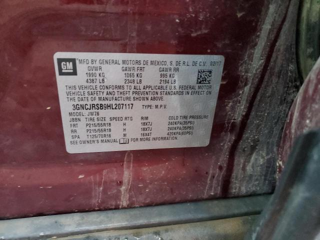 2017 CHEVROLET TRAX PREMI 3GNCJRSB9HL207117