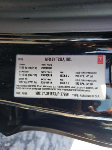 5YJ3E1EAXJF177969 Tesla MODEL 3