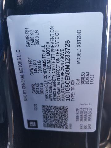2021 GMC CANYON ELE 1GTG5CENXM1233728