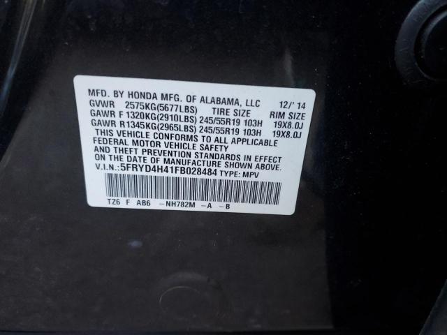 2015 ACURA MDX TECHNO - 5FRYD4H41FB028484