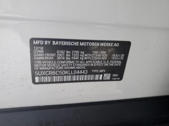 2019 BMW X5 XDRIVE4 - 5UXCR6C50KLL04443