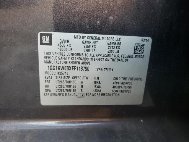 2015 CHEVROLET SILVERADO - 1GC1KWE8XFF118790