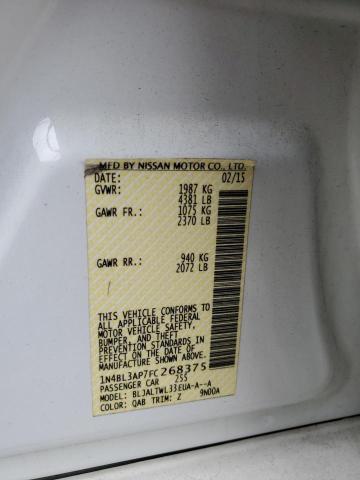 2015 NISSAN ALITMA 1N4BL3AP7FC268375