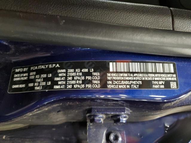 ZACCJBAB0JPH67476 Jeep Renegade Sport