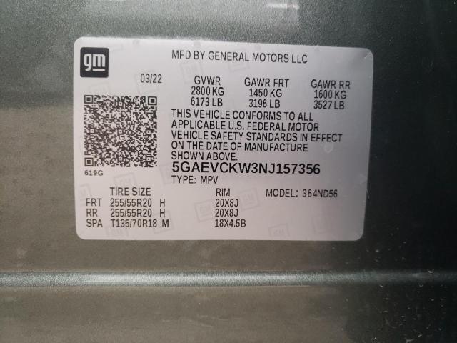 5GAEVCKW3NJ157356 Buick Enclave Avenir