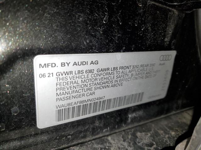 2021 AUDI A8 QUATTRO WAU8EAF88MN024947