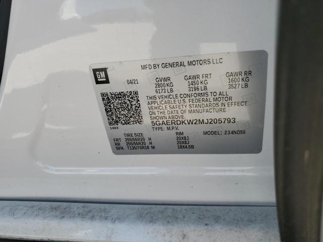 2021 BUICK ENCLAVE AV - 5GAERDKW2MJ205793