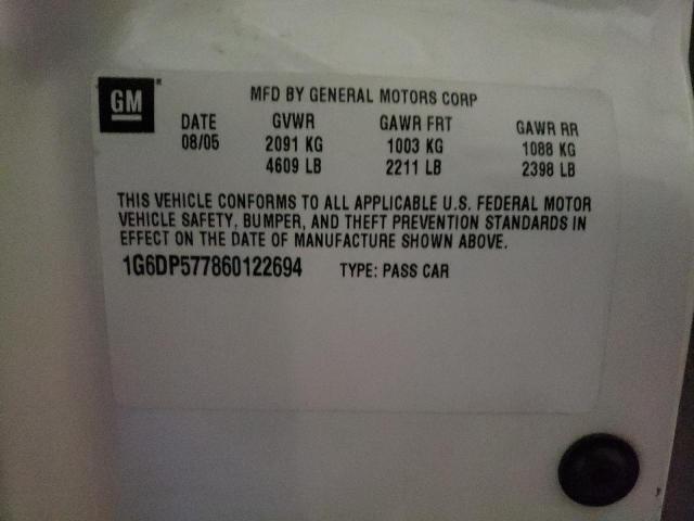 1G6DP577860122694 Cadillac Cts Hi Feature V6