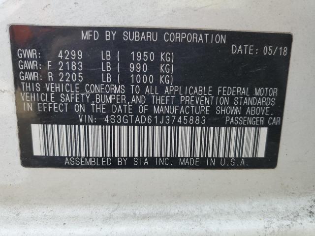 4S3GTAD61J3745883 Subaru Impreza Premium Plus