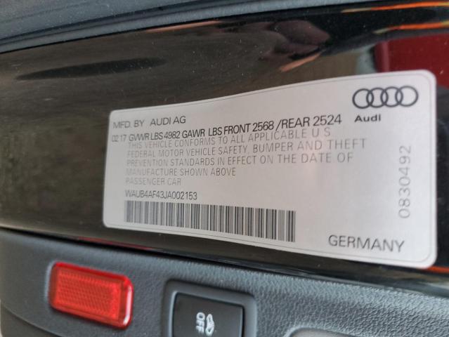 2018 AUDI S4 PREMIUM - WAUB4AF43JA002153