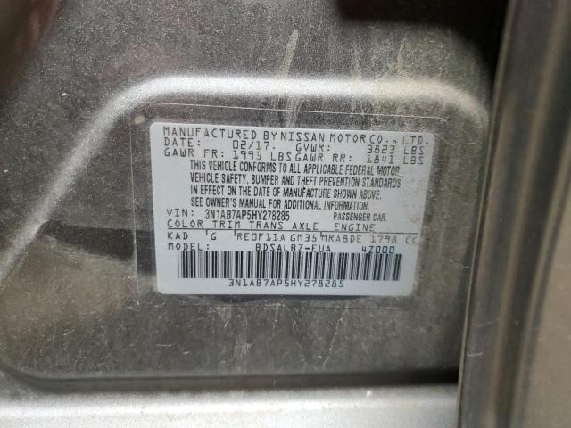 2017 NISSAN SENTRA S W 3N1AB7AP5HY278285