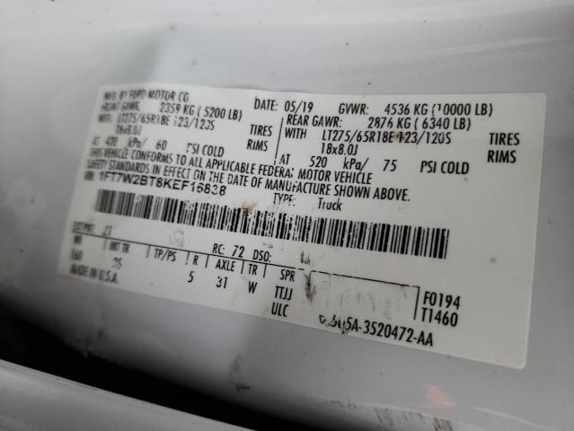 2019 FORD F250 SUPER - 1FT7W2BT8KEF16838