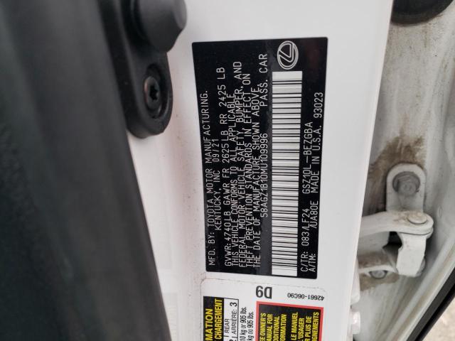 2021 LEXUS ES 300 58AGZ1B10MU109996