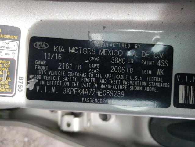 3KPFK4A72HE089239 KIA Forte