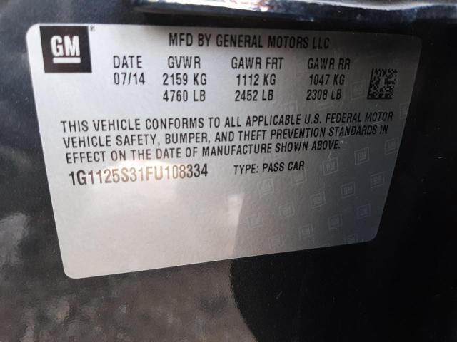 2015 CHEVROLET IMPALA LT - 1G1125S31FU108334
