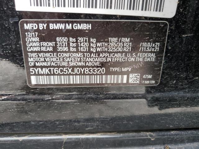 2018 BMW X5 M 5YMKT6C5XJ0Y83320