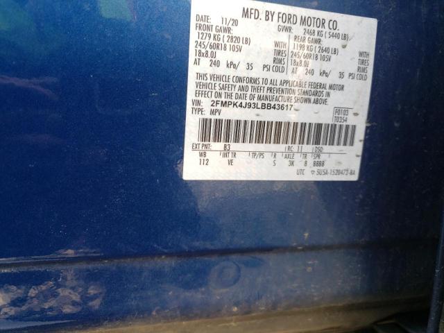 2020 FORD EDGE SEL - 2FMPK4J93LBB43617