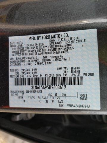 2017 LINCOLN MKZ PREMIE 3LN6L5A95HR603612