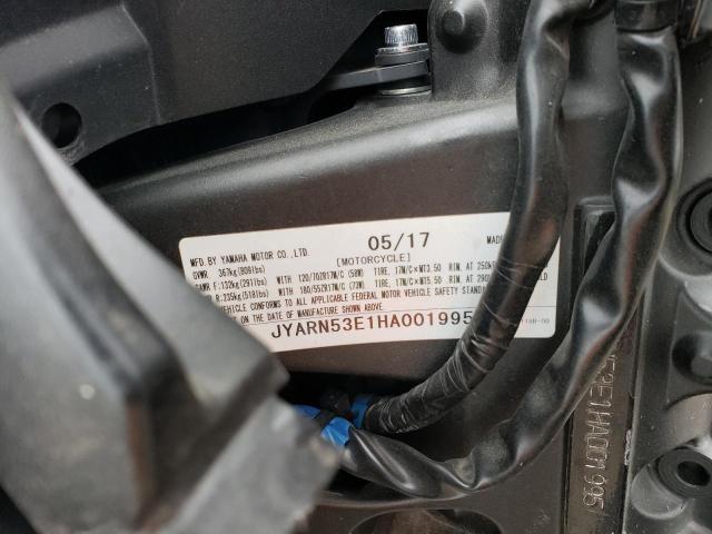 2017 YAMAHA FZ09 JYARN53E1HA001995