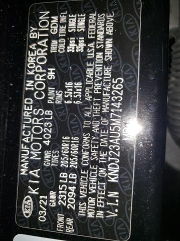 KNDJ23AU5M7143265 KIA SOUL LX