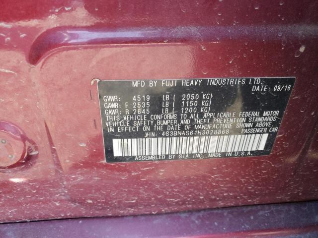2017 SUBARU LEGACY SPO 4S3BNAS61H3028868