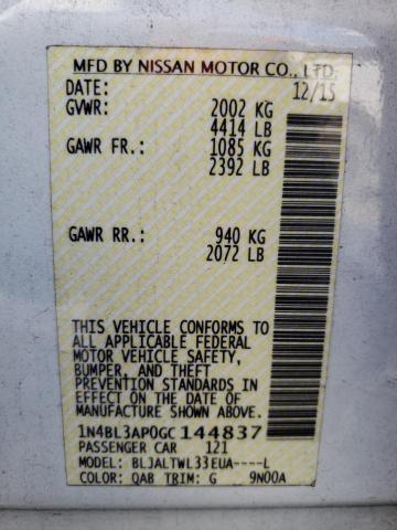 1N4BL3AP0GC144837 Nissan Altima 3.5sl