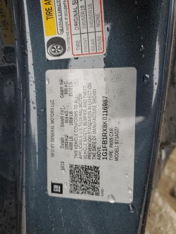 2019 CHEVROLET CAMARO LS - 1G1FB1RX8K0116987