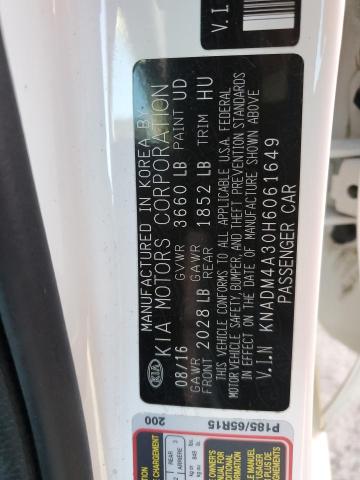 KNADM4A30H6061649 KIA Rio
