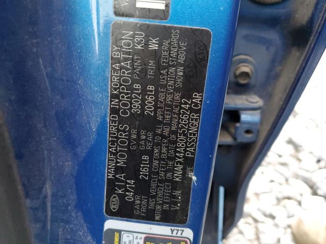 KNAFX4A80F5266242 KIA FORTE EX