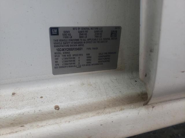 2016 CHEVROLET SILVRDO LS 1GC4KYC86GF204501