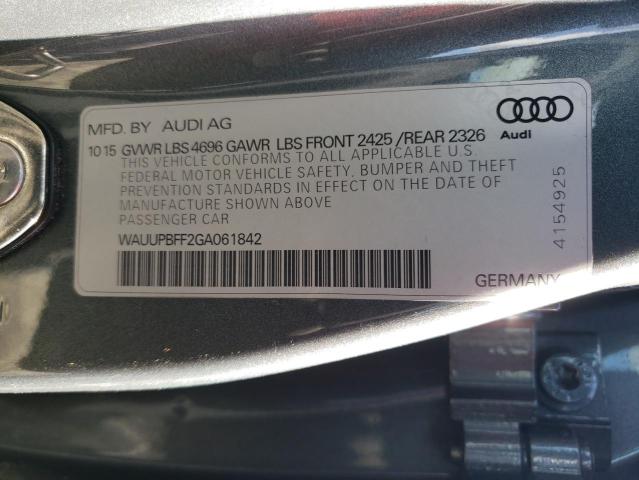 2016 AUDI A3 E-TRON WAUUPBFF2GA061842